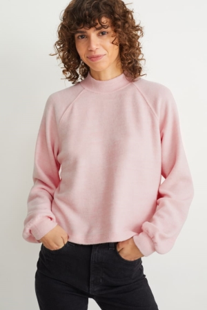 Jumpers C&A Fleece Lenzing™ Ecovero™ ροζ | BLIWGJ-467