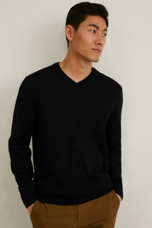 Jumpers C&A Organic βαμβακερα μαυρα | QYSFBP-957