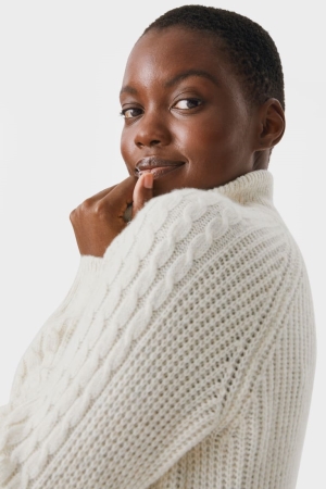 Jumpers C&A Polo Neck Recycled ασπρα | TQUCGY-320