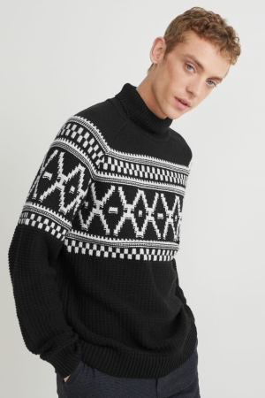 Jumpers C&A Polo Neck μαυρα | SQDBML-034
