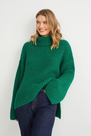Jumpers C&A Polo Neck πρασινο | JCBTLU-714