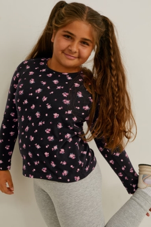 Αριστος C&A Extended Sizes Multipack Of 5 Long Sleeve μαυρα | NKEOAP-310