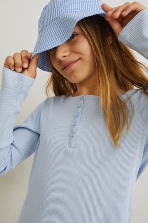 Αριστος C&A Long Sleeve ανοιχτο μπλε | XJLPDH-251