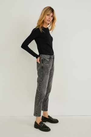 Αριστος C&A Multipack Of 2 Basic Long Sleeve Organic βαμβακερα μαυρα | QWNBRX-518