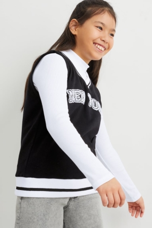 Αριστος C&A Set Long Sleeve And Slipover 2 Piece μαυρα | FTMBKR-234
