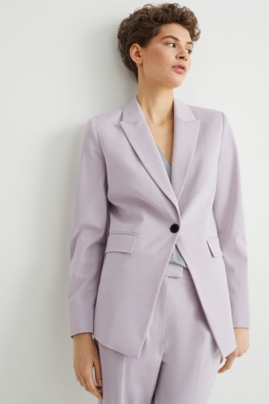 Μπλέιζερ C&A Business Blazer- Regular Fit 4 Way Stretch ανοιχτο μωβ | CYKXUN-472