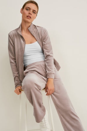 Φούτερ C&A Basic Zip-through γκρι | ADJNYZ-321