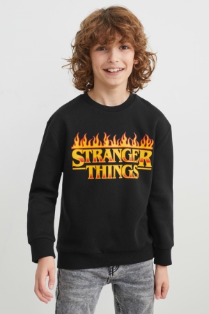 Φούτερ C&A Stranger Things μαυρα | ACQVKF-439
