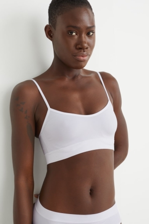 εσωρουχα C&A Multipack Of 2 Crop Seamless Lycra® ασπρα | JKZEQG-267