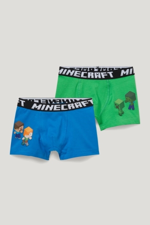 εσωρουχα C&A Multipack Of 2 Minecraft Boxer Organic βαμβακερα μπλε | ZURKNG-219