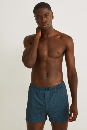 εσωρουχα C&A Multipack Of 3 Boxer Jersey Organic βαμβακερα σκούρο μπλε | LISEJD-759