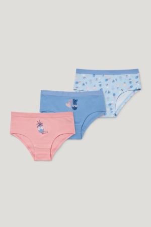 εσωρουχα C&A Multipack Of 3 Briefs Organic βαμβακερα ανοιχτο μπλε | ZOSKNG-751