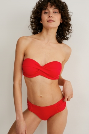 μαγιό C&A Μπικίνι Bottoms Mid Rise κοκκινα | WRBQHM-357
