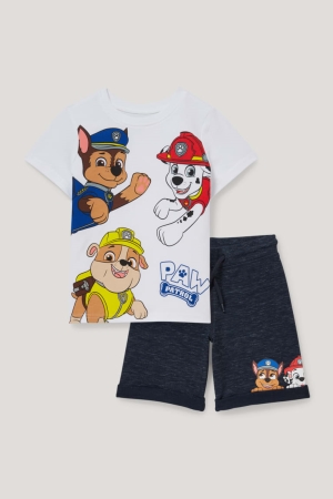 μπλουζακια C&A Paw Patrol Set Sleeve And Sweat 2 Piece ασπρα | BJEFMK-651