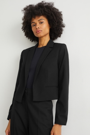 μπουφαν C&A Blazer- Regular Fit With Recycled Polyester μαυρα | FBLEWY-246