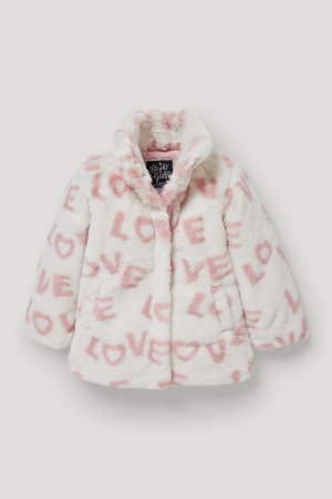 μπουφαν C&A Faux Fur ασπρα | XCBGFQ-316