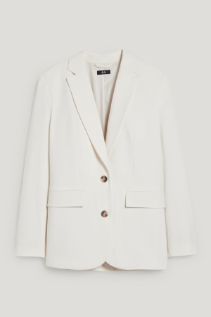 μπουφαν C&A Oversized With Recycled Polyester ασπρα | NLFEAD-370