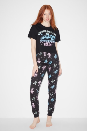 νυχτικά C&A Clockhouse Pyjamas Powerpuff Girls μαυρα | ZEGVIK-709