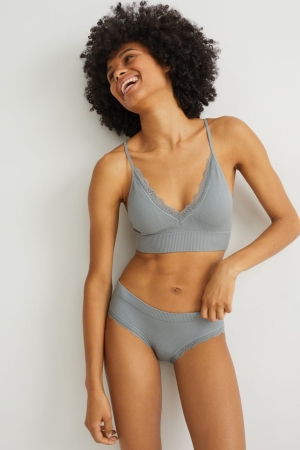 νυχτικά C&A Hipster Briefs Seamless Lycra® πρασινο | BEOZFG-192