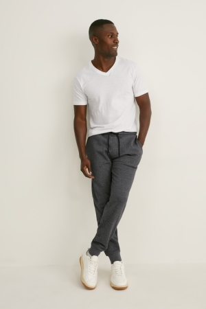 παντελόνι C&A Joggers Organic βαμβακερα γκρι | CBQGUV-526