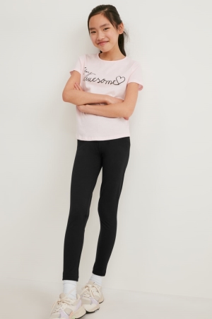 παντελόνι C&A Multipack Of 5 Leggings μαυρα | KEVMXJ-508