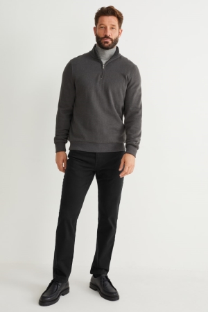 παντελόνι C&A Slim Fit Flex μαυρα | HKRQUS-425