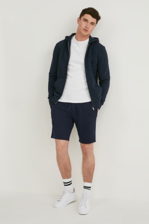σορτσ C&A Sweat Organic βαμβακερα σκούρο μπλε | BAKOGM-018