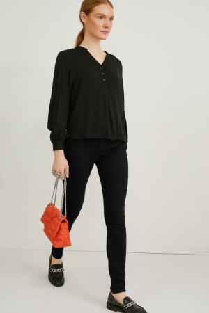 τζιν παντελονι C&A Multipack Of 2 Jegging High waist μαυρα | SWTHAZ-681