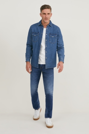 τζιν παντελονι C&A Slim Coolmax® Ecomade Lycra® μπλε | DKBUFQ-283