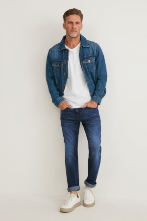 τζιν παντελονι C&A Slim Coolmax® Ecomade Lycra® μπλε σκούρο μπλε | QGJYSR-409