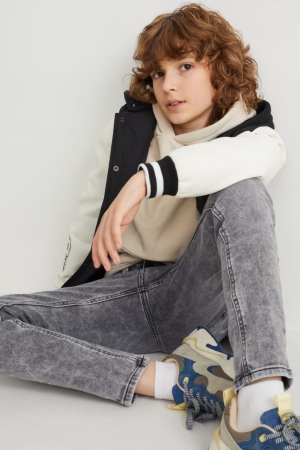 τζιν παντελονι C&A Κοκαλιάρης Jog Denim μπλε γκρι | TPSAFG-872