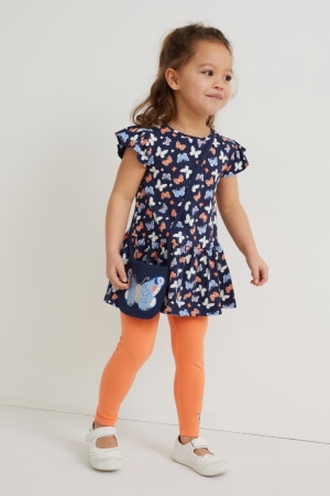 φορεμα C&A Set, Leggings And Bag 3 Piece σκούρο μπλε | ZCUOBI-984